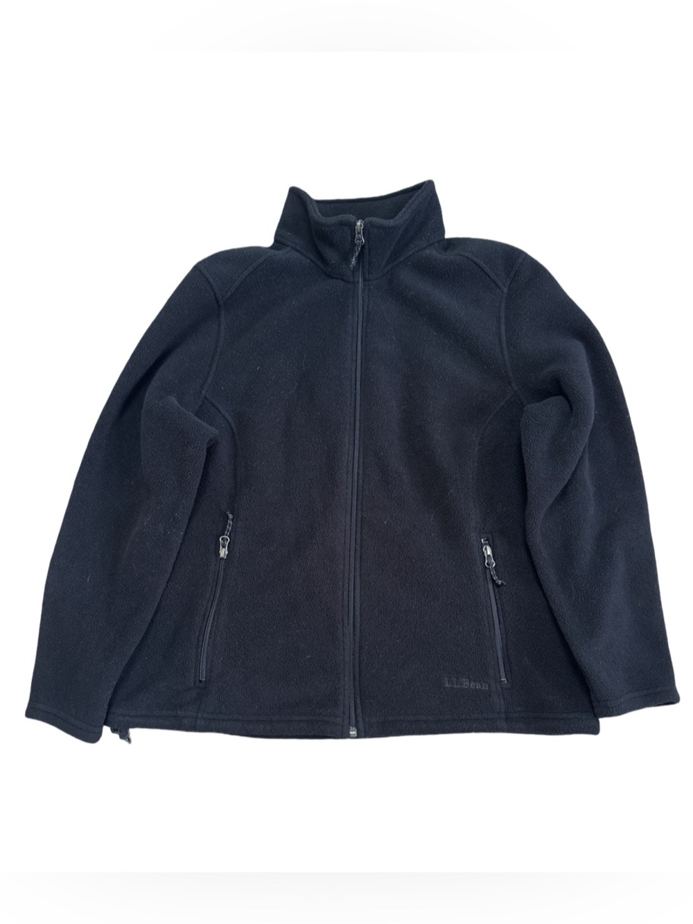 L.L. Bean Women’s Jacket Polartec Fleece Full Zip Black Size XL Petite